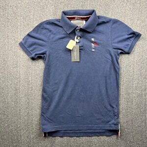 Abercrombie & Fitch Polo Shirt Mens Small Blue Muscle Short Sleeve Embroidered